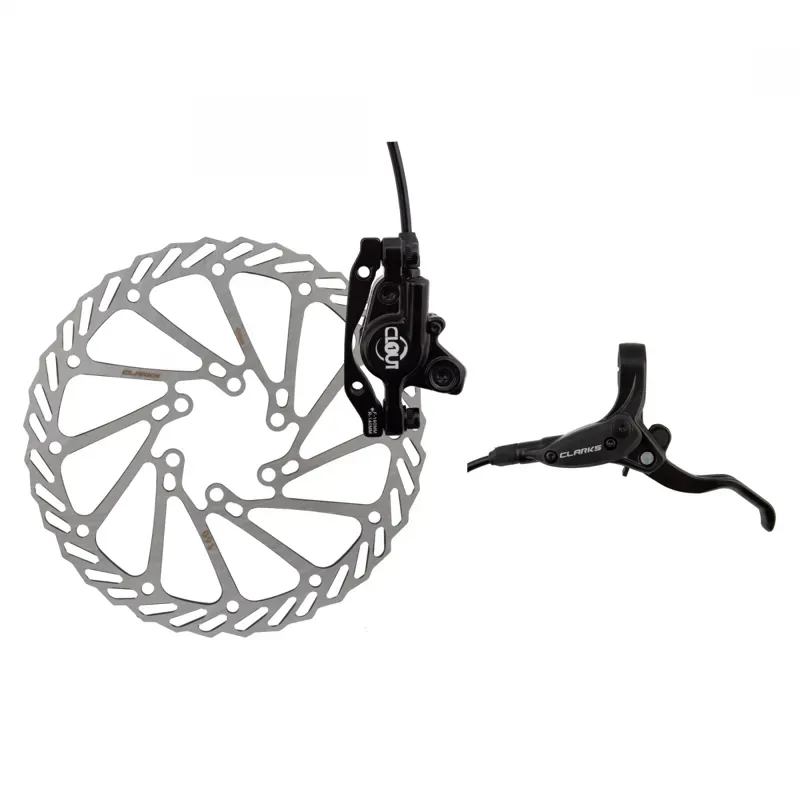 Clarks Clout-1 160mm Front Hydraulic Disk Brake with Lever in Black
