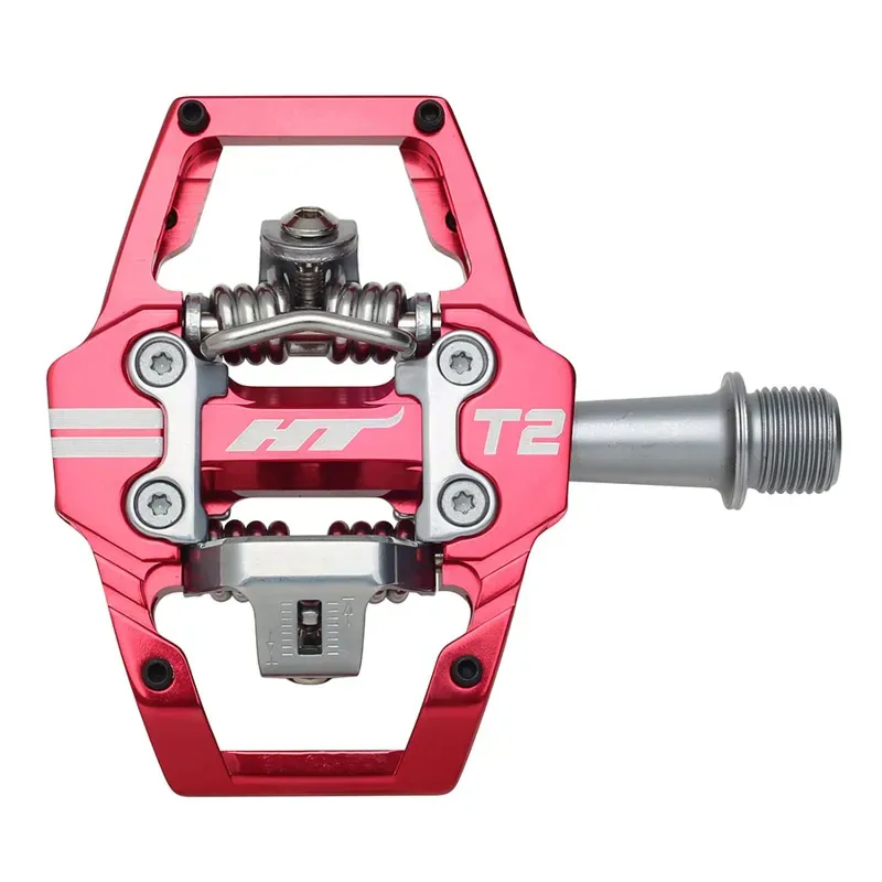 HT Components T2 Enduro 9/16-inch Race Pedals in Red