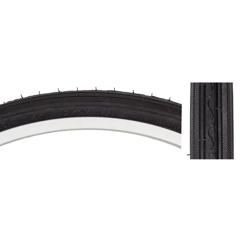 Sunlite K40 24x1 3/8-inch Wired Road Tire in Black