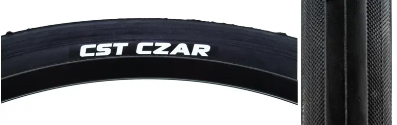 CST Premium Czar Wire 120lb 700x25c Race Tire in Black