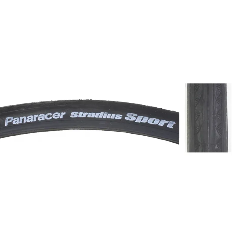 Panaracer Stradius Sport 700x23-inch Wired Tire in Black/Black