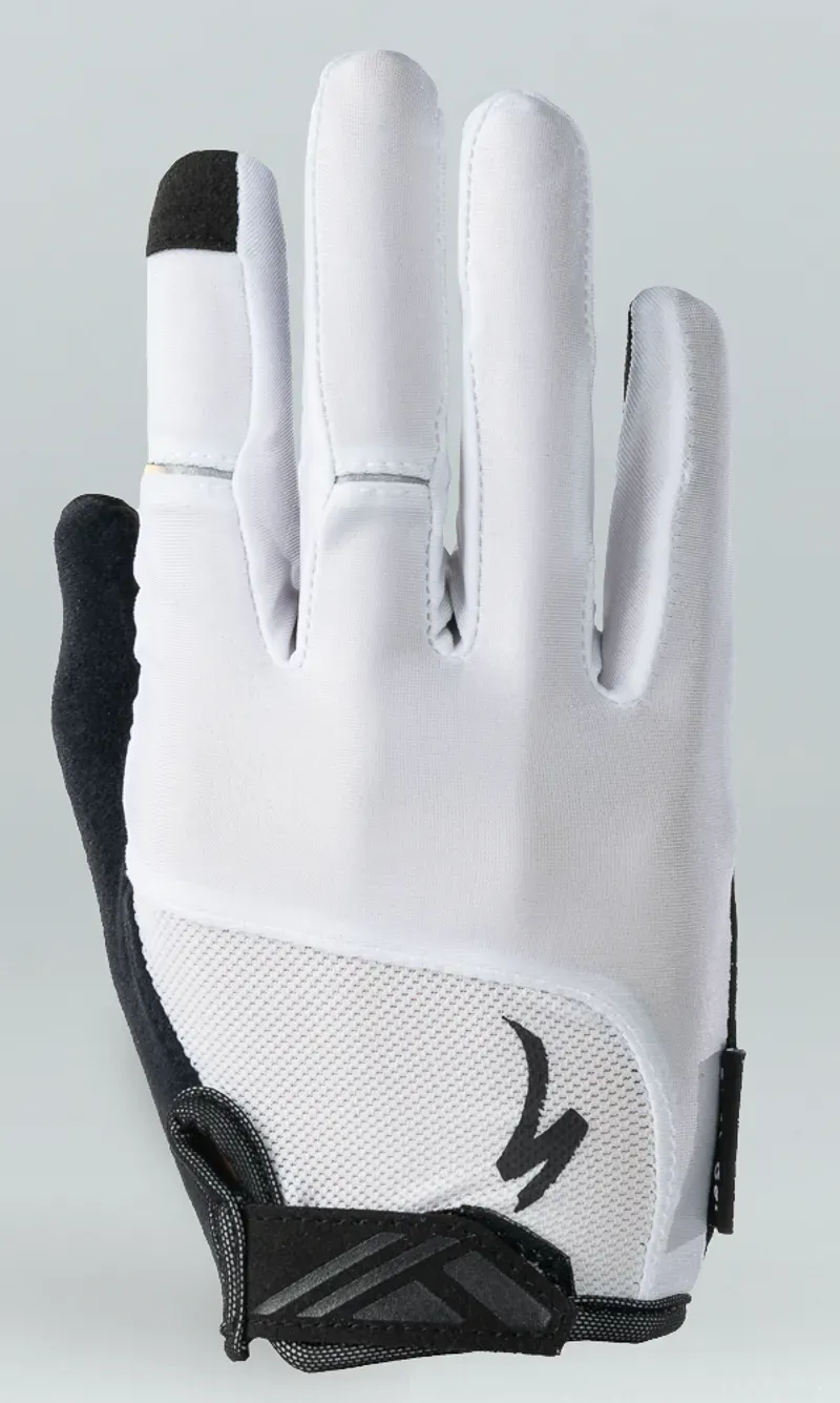 Body Geometry Dual-Gel Long Finger Gloves White