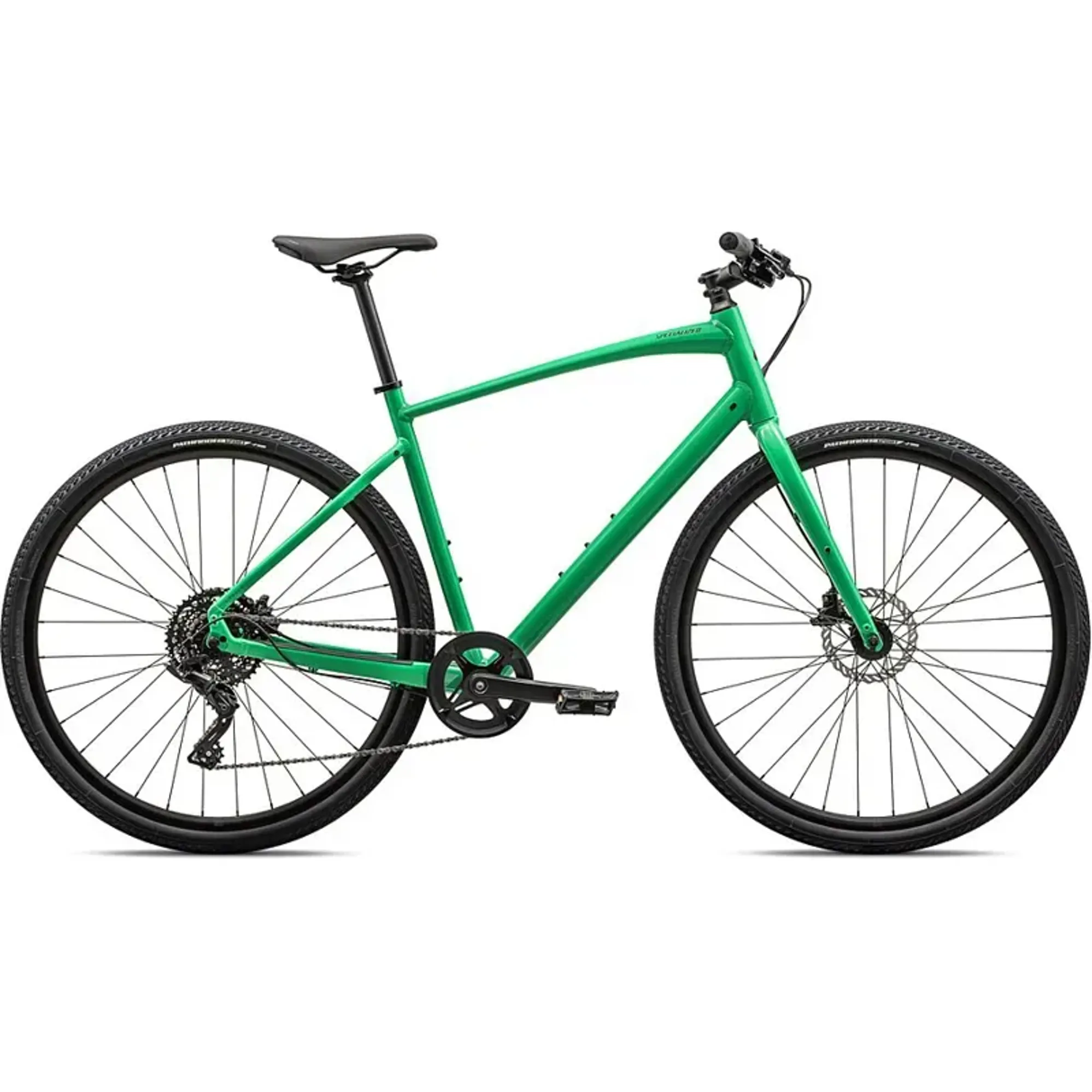 Specialized Sirrus X Hybrid Bike in Electric Green/Smoke