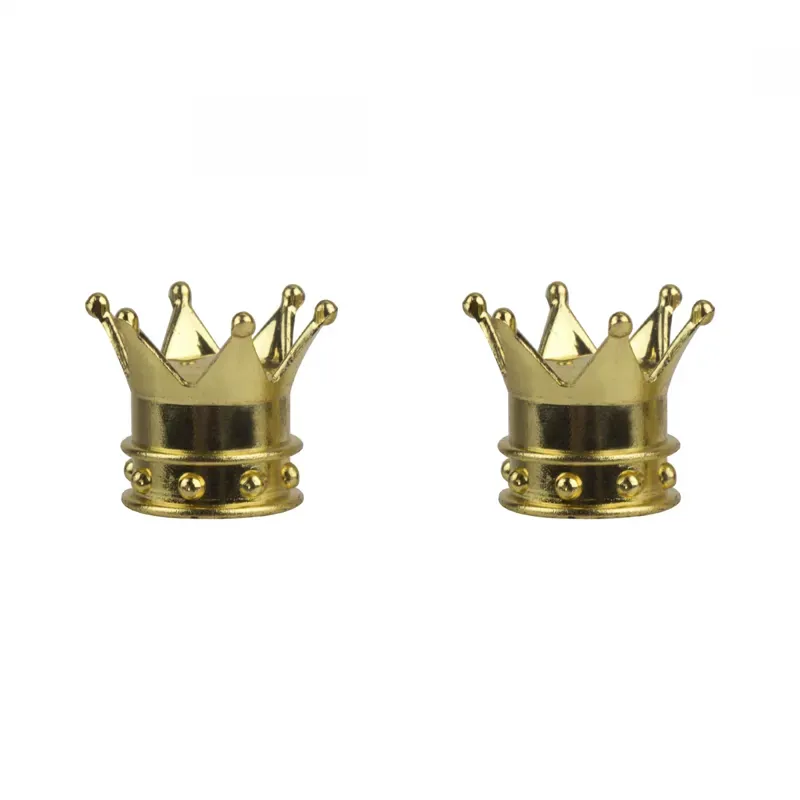 Trik Topz Valve Cap Pair - Crown Gold