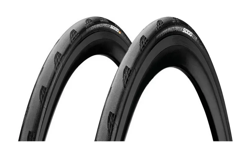 Continental Grand Prix 5000 Tire - 700 X 32 Clincher Folding Black BlackChili Vectran Breaker LazerGrip ACT Black 700 x 32