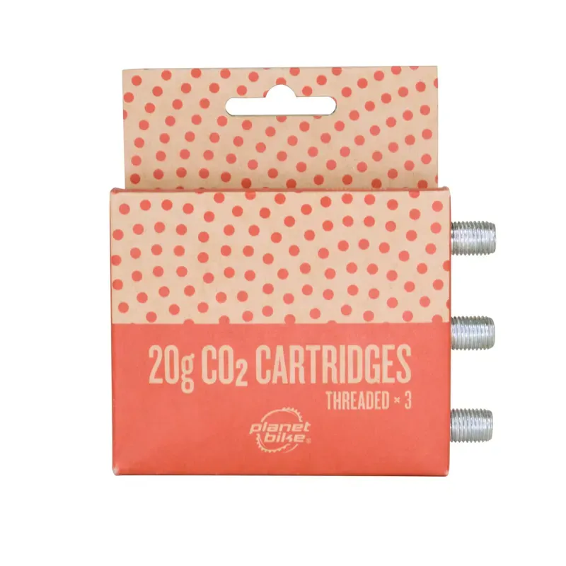 Planet Bike 20g Threaded CO2 Cartridges in Silver-3