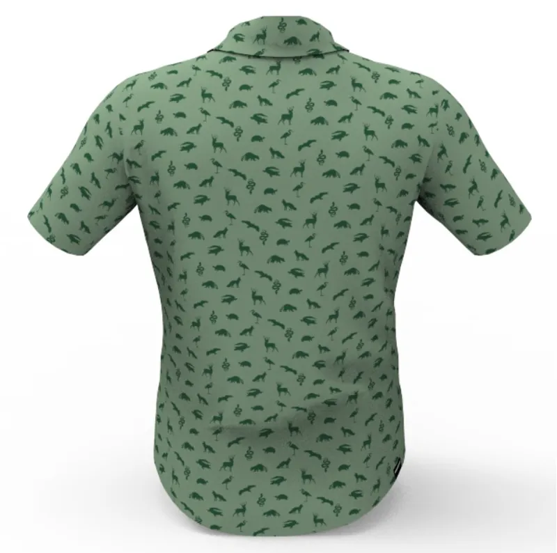 AJBW Wild Things Catalyst Button Down Shirt Green by Cognative MTB-1