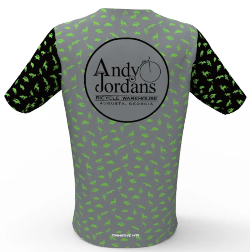 AJBW Wild Things Ion Pro MTB Jersey Grey/Black/Green-1
