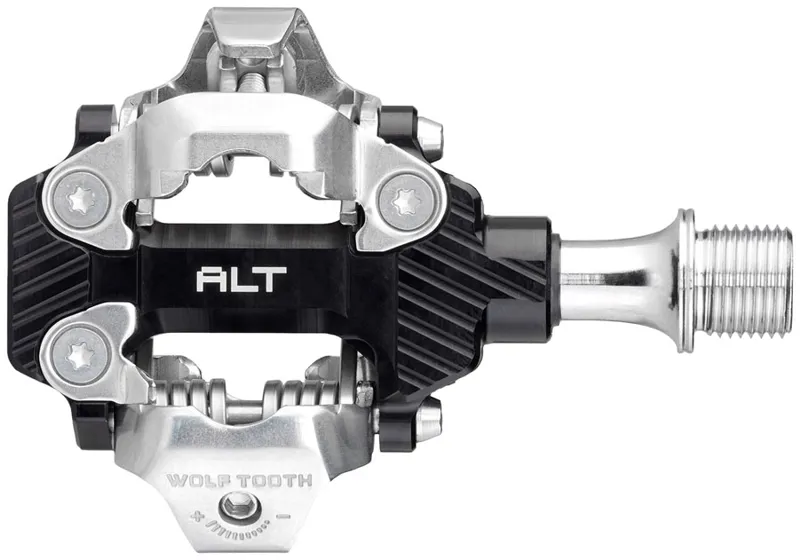 Wolf Tooth ALT XC Clipless Pedals - Dual Sided Clipless Alloy 9/16 Black Pair Shimano SPD Black-1