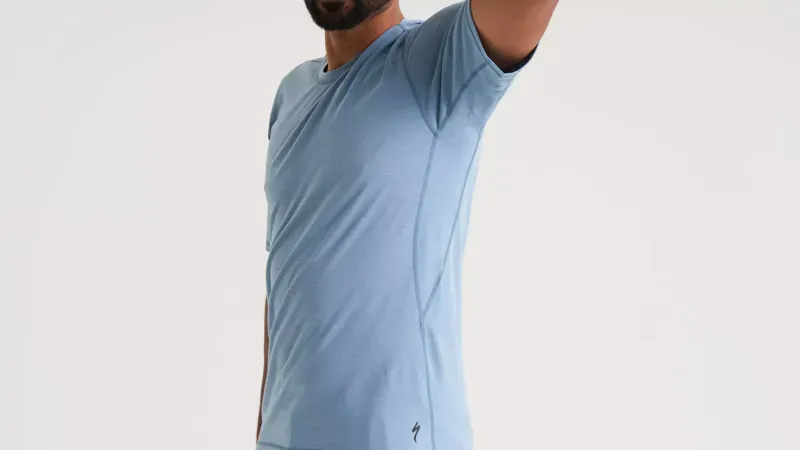 Specialized Men's Traction Short Sleeve Tee in Glacial Blue-2