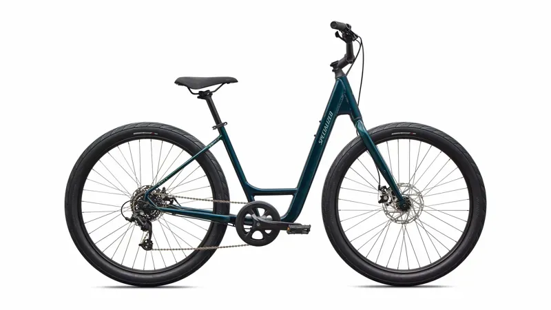 Specialized Roll 2.0 Low Entry Hybrid Bike in Gloss Emerald Metallic